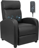 Devoko Home Theater Recliner with Massage Backrest,Faux Leather,