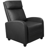 Devoko Home Theater Recliner with Padded Seat and Backrest, Blue Fabric