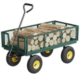 Devoko Mesh Steel Garden Cart Heavy Duty Utility Wagon with Removable Sides Rotating Handle & 10'' Tires 660 lbs Capacity for Garden Yard