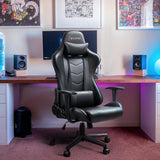 Devoko Gaming Chair High Back Office Chair Racing Style Adjustable Height PC Computer Chair with Headrest and Lumbar Support