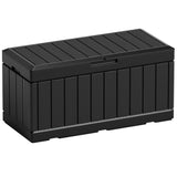 Devoko 82 Gallon Indoor Organizer Storage Box Resin Deck Box Extra Large Capacity Storage