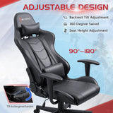 Devoko Gaming Chair High Back Office Chair Racing Style Adjustable Height PC Computer Chair with Headrest and Lumbar Support