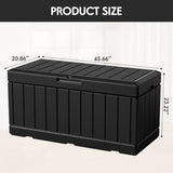 Devoko 82 Gallon Indoor Organizer Storage Box Resin Deck Box Extra Large Capacity Storage