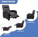 Devoko Home Theater Recliner with Massage Backrest,Faux Leather,