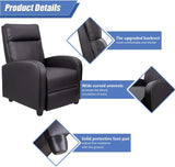 Devoko Home Theater Recliner with Massage Backrest,Faux Leather,