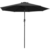 Devoko 10ft Patio Market Umbrella Outdoor Shade with Push Tilt and Crank Lift 8 Ribs