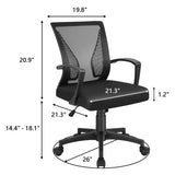 Devoko 20.9 in Manager's Chair with Swivel & Adjustable Height, 265 lb. Capacity