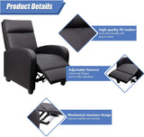 Devoko Home Theater Recliner with Massage Backrest,Faux Leather,