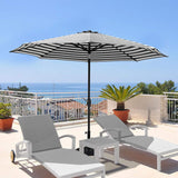 Devoko 9FT Patio Umbrella Outdoor Table Umbrella with 8 Sturdy Ribs