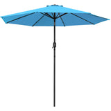 Devoko 10ft Patio Market Umbrella Outdoor Shade with Push Tilt and Crank Lift 8 Ribs