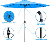 Devoko 9FT Patio Umbrella Outdoor Table Umbrella with 8 Sturdy Ribs