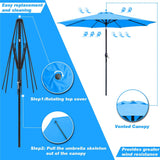 Devoko 9FT Patio Umbrella Outdoor Table Umbrella with 8 Sturdy Ribs