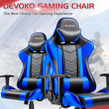 Devoko Gaming Chair High Back Office Chair Racing Style Adjustable Height PC Computer Chair with Headrest and Lumbar Support