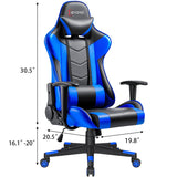 Devoko Gaming Chair High Back Office Chair Racing Style Adjustable Height PC Computer Chair with Headrest and Lumbar Support