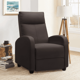 Devoko Home Theater Recliner with Padded Seat and Backrest, Blue Fabric