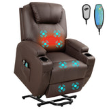 devoko Electric Reclining Chair with Massage and Heating,Faux Leather