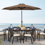 Devoko 9FT Patio Umbrella Outdoor Table Umbrella with 8 Sturdy Ribs