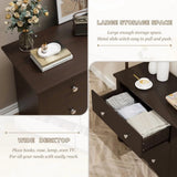 Vineego Rustic Modern Chest of 6 Drawers,Extra Wide Double Dresser for Master Bedroom or Nursery Storage
