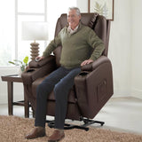 devoko Electric Reclining Chair with Massage and Heating,Faux Leather