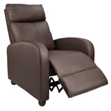 Devoko Home Theater Recliner with Padded Seat and Backrest, Blue Fabric