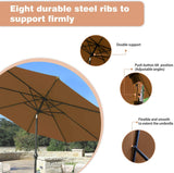 Devoko 9FT Patio Umbrella Outdoor Table Umbrella with 8 Sturdy Ribs