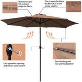 Devoko 9FT Patio Umbrella Outdoor Table Umbrella with 8 Sturdy Ribs