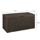 Devoko 100 Gallon Outdoor Box Deck Plastic Resin Storage Box