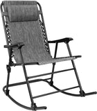 Devoko Zero Gravity Rocking Chair with Headrest Pillow Folding Recliner Foldable Lounge Chair