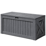 Devoko 120 Gallon Outdoor Patio Box Deck Plastic Resin Storage Box Backyard