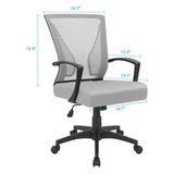 Devoko 20.9 in Manager's Chair with Swivel & Adjustable Height, 265 lb. Capacity