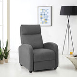 Devoko Fabric Single Massage Recliner Chair with Thick Seat Cushion and Backrest, Gray Fabric, Gray