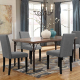 Devoko Set of 4 Modern Upholstered Dining Chairs with Wood Legs