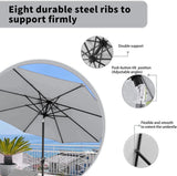 Devoko 9FT Patio Umbrella Outdoor Table Umbrella with 8 Sturdy Ribs