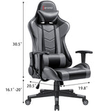 Devoko Gaming Chair High Back Office Chair Racing Style Adjustable Height PC Computer Chair with Headrest and Lumbar Support