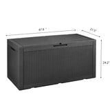 Devoko 100 Gallon Outdoor Box Deck Plastic Resin Storage Box