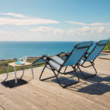 Devoko Set of 2 Outdoor Casual Adjustable Zero Gravity Chair with Pillow and Cup Holder