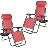 Devoko 2 PCS Zero Gravity Chair Outdoor Lounge Patio Chair Camp Reclining Lounge Chairs