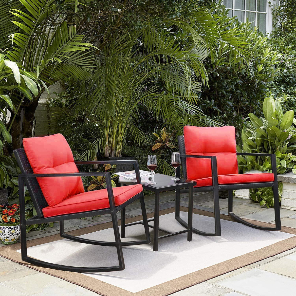 Devoko patio porch furniture sets 3 pieces sale