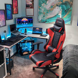 Devoko Gaming Chair High Back Office Chair Racing Style Adjustable Height PC Computer Chair with Headrest and Lumbar Support