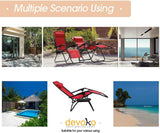 Devoko 2 PCS Zero Gravity Chair Outdoor Lounge Patio Chair Camp Reclining Lounge Chairs