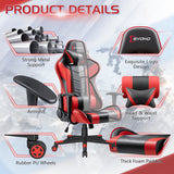 Devoko Gaming Chair High Back Office Chair Racing Style Adjustable Height PC Computer Chair with Headrest and Lumbar Support