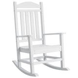 Devoko Outdoor Rocking Chair Presidential Rocker HDPE, Stainless steel All-weather Chair (One Chair Only)