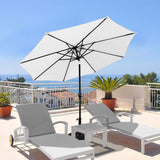 Devoko 9FT Patio Umbrella Outdoor Table Umbrella with 8 Sturdy Ribs