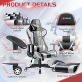 Devoko Gaming Chair High Back Office Chair Racing Style Adjustable Height PC Computer Chair with Headrest and Lumbar Support