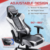 Devoko Gaming Chair High Back Office Chair Racing Style Adjustable Height PC Computer Chair with Headrest and Lumbar Support