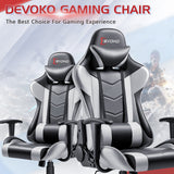 Devoko Gaming Chair High Back Office Chair Racing Style Adjustable Height PC Computer Chair with Headrest and Lumbar Support