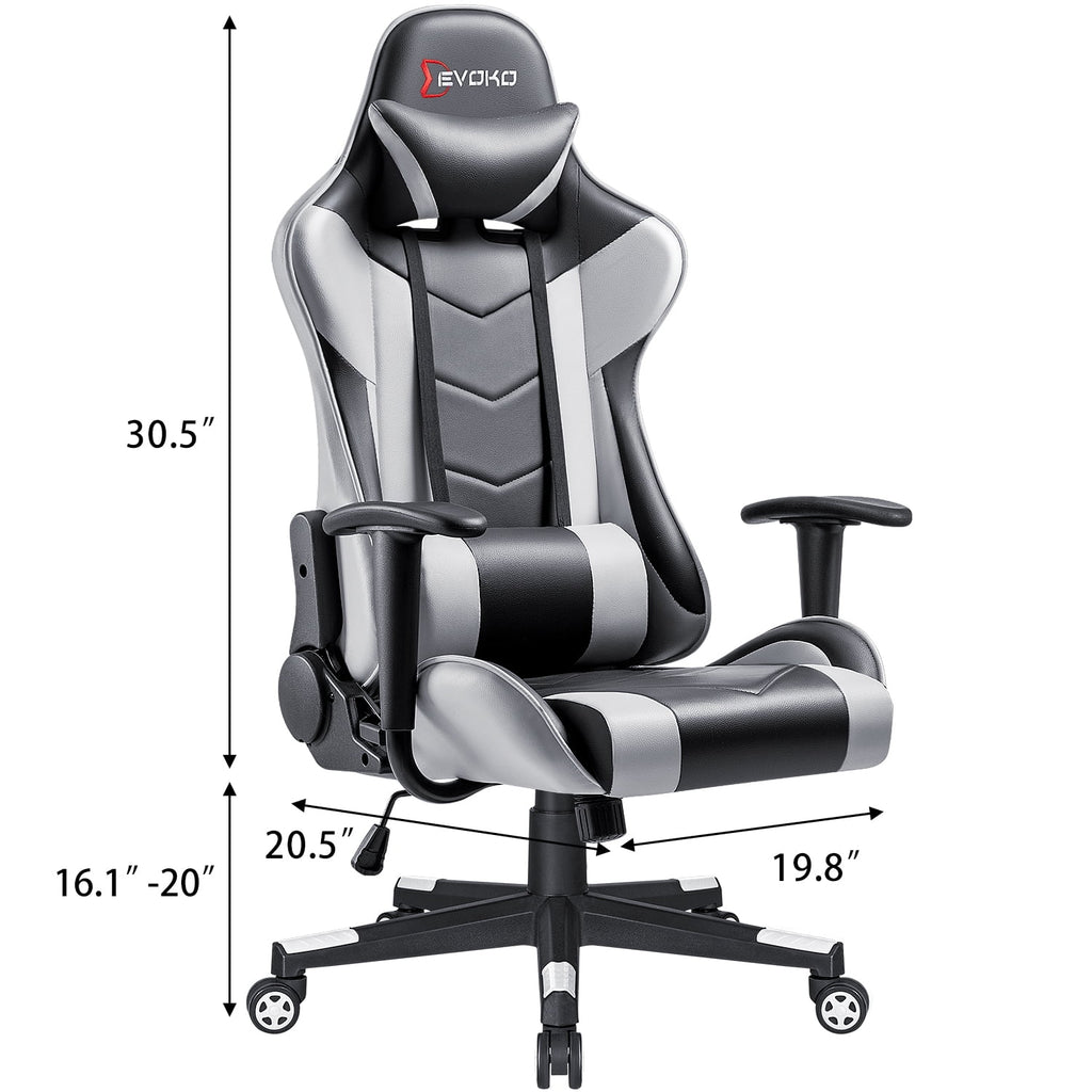 Devoko Gaming Chair High Back Office Chair Racing Style Adjustable Hei