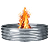 Devoko Outdoor Wood Burning Fire Ring Patio Fire Pit Galvanized Garden Bed for Camping Backyard Planting