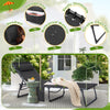 Vineego Foldable Lounge Chaise 12 inch High 5-Position Adjustable Patio Lounge Chair Beach Pool Chaise,Black