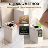 Devoko 2-Pack 2.5 Gallon Touchless Trash Can with Lid, Slim Motion Sensor Garbage Can for Bathroom Kitchen Office, Battery Operated Automatic Waste Bin